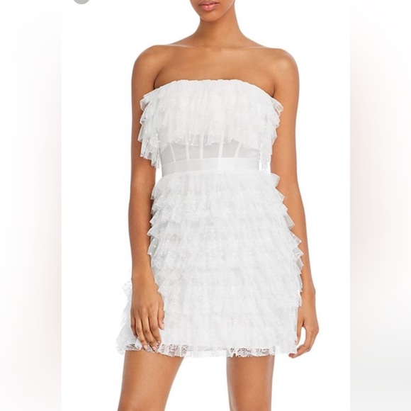 🆕 BCBG MAXAZRIA
Strapless Ruffled Tulle Mini Dress - Picture 3 of 9